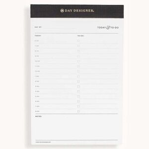 Day Designer Today and To Do Daily Planner Notepad 200 Sheets